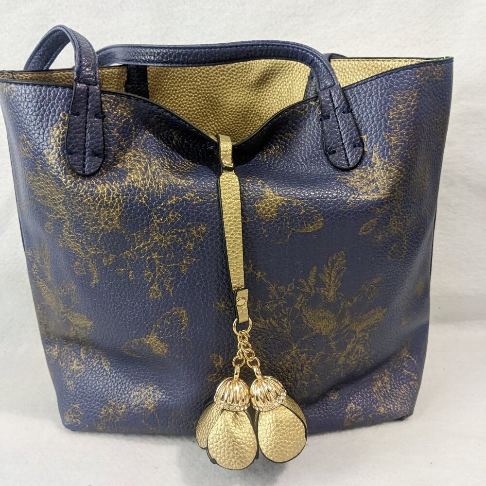 Wanted Women's Reversible Blue and Gold Purse